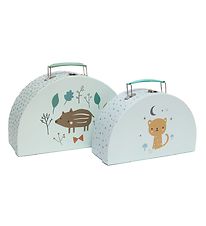 Petit Monkey Suitcase Set - 2 pcs. - Mint green