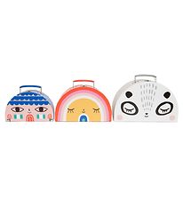 Petit Monkey Koffer - 3 st. - 28/24/20 cm - Panda en regenboog