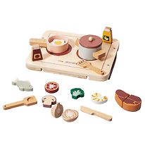 Petit Monkey Toy Kitchen - 17 Parts - Wood
