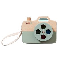 Petit Monkey Camera - Wood - Blue