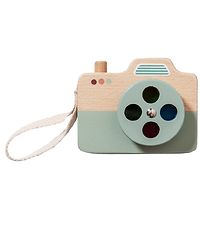 Petit Monkey Camera - Hout - Blauw