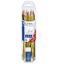 Staedtler Crayons - HB 2 - 12 pices av. Gomme