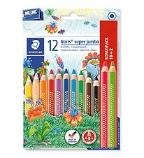 Staedtler Colouring Pencils - Noris Super Jumbo Bonus Pack - 10
