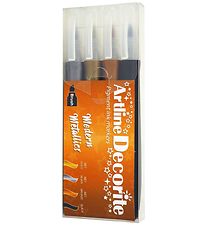 Artline Marqueurs Magiques - Pinceau Dcorite - 4 pces - Mtalli