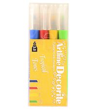 Artline Markers - Decorite Flat - 4 stk - Tropical