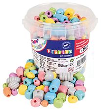 Playbox Wooden Beads - 250 g - Multicoloured