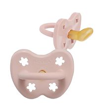 Hevea Pacifier - 0-3 Mths. - Natural Rubber - Powder Pink w. Flo