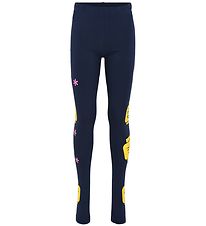 LEGO Wear Leggings - Marinbl m. LEGO huvuden