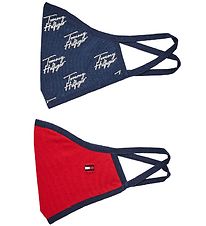 Tommy Hilfiger Munskydd - 2-pack - Marinbl/Rd