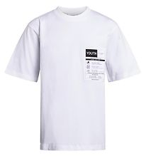 Grunt T-Shirt - Aron Doos past - Wit m. Brand