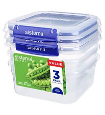 Sistema Evslaatikko - Square Klip it Plus - 3 kpl - 1,15 l - Si