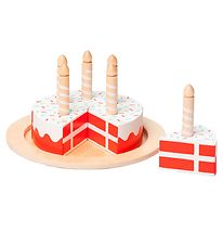 MaMaMeMo Speelgoedeten - Verjaardagstaart m. Deense vlag - Hout