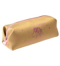 Rosajou Makeup Bag - 19x9 cm - Gold w. Unicorn