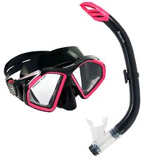 Aqua Lung Snorkelset - Adult - Combo Hawkeye/Pike - Zwart/Roze