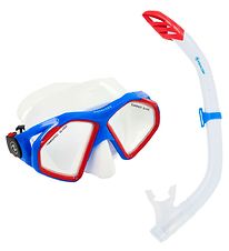 Aqua Lung Snorkeling Set - Adult - Combo Hawkeye/Girl - Blue/Red