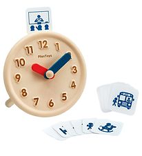 PlanToys Wooden Toy - Leather Clock - Wood