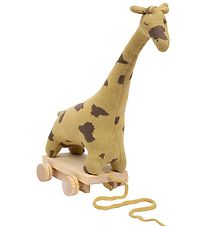 Smallstuff Dragleksak - Giraff - Mustard/Mullvad