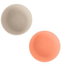 Done By Deer Bowl - 2-Pack - Sand/Coral
