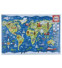 Educa Puzzle Game - World Map - 200 Bricks
