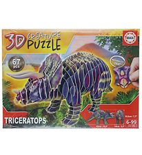 Educa 3D-Puzzle - Triceratops - 67 Briques