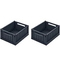 Liewood Foldable Boxes - 25x18x9,5 cm - Small - 2-Pack - Midnigh