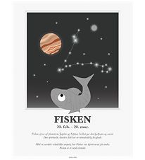 Kids by Friis Veggspjald - Stjörnumerki - Fiskar