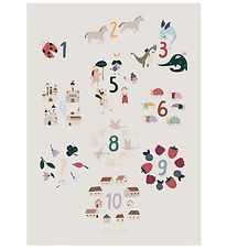 Sebra Poster - 50x70 - Numbers 1-10 - Pixie/Dragon