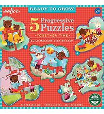 Eeboo Puzzlespiel - 5 st. - 3-12 Teile - Lustige Zeiten