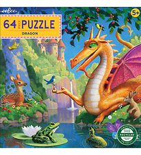 Eeboo Puzzle Game - 64 Bricks - The Peaceful Dragon