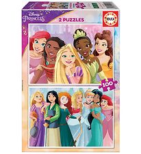 Educa Puzzle Game - 2 x 100 Bricks - Disney Princess