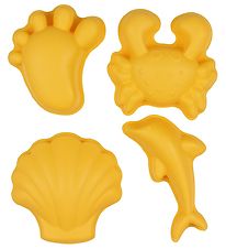 Scrunch Sand Molds - 4 pcs - Silicone - 6,5-10,5 cm - Pastel Yel