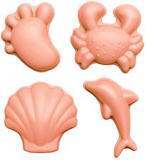 Scrunch Sand Molds - 4 pcs - Silicone - 6,5-10,5 cm - Coral