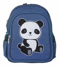 A Little Lovely Company Backpack w. Thermo Pocket - Panda - Blue