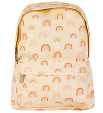 A Little Lovely Company Preschool Backpack - Rainbows - Yellow