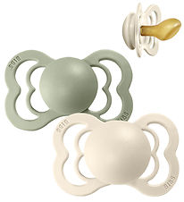BIBS Couture Pacifiers - Size 1 - 2-Pack - Anatomical - Ivory/Sa