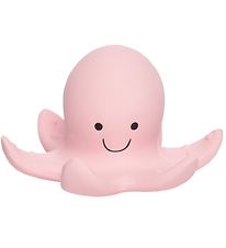 Tikiri Rattle Toy - Natural rubber - Octopus - Rose