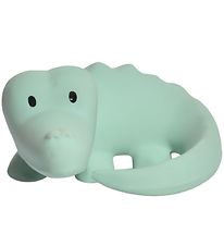 Tikiri Rattle Toy - Natural Rubber - Crocodile - Green