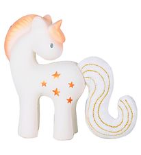 Tikiri Teething Toy - Natural Rubber - Star Unicorn - White