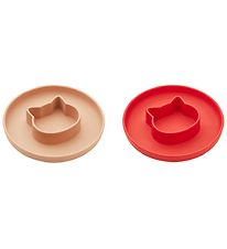 Liewood Borden - CAT - 2-pack - Silicone - Apple Rood/Toscane
