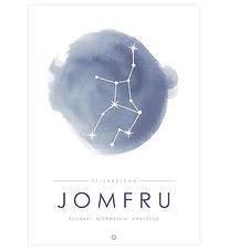 Citatplakat Poster - A3 - Constellation - Virgo - Blue