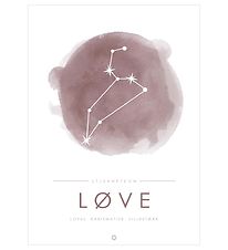 Citatplakat Poster - A3 - Constellation - Lion - Pink