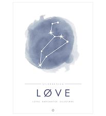 Citatplakat Poster - A3 - Constellation - Lion - Blue