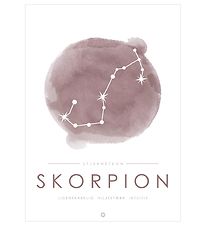 Citatplakat Poster - A3 - Sternbild - Skorpion - Pink