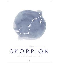 Citatplakat Poster - A3 - Constellation - Scorpion - Blue