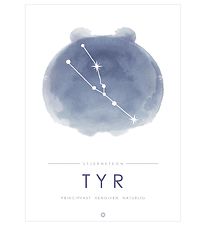 Citatplakat Poster - A3 - Sterrenbeeld - TYR - Blauw