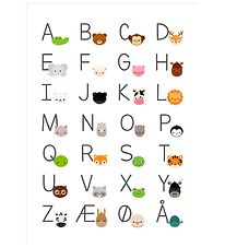 Citatplakat Poster - A3 - Alphabet Poster Avec des animaux