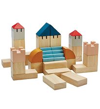 PlanToys Houten Speelgoed - Creatief Blokken - 30 Onderdelen