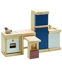 PlanToys Furniture Set - Kitchen - 5 Parts - Wood