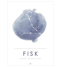Citatplakat Poster - A3 - Constellation - Fish - Blue