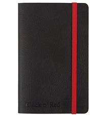 Oxford Minnisbók - Soft Cover - Fóðrað - A6 - Svart/Rautt